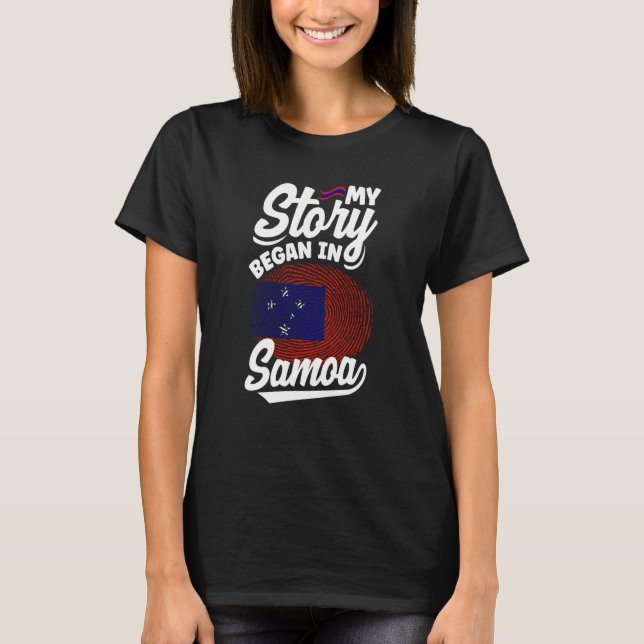 Camiseta Samoa Samoan Samoa Flag My Sotry Began In Samoa (Anverso)