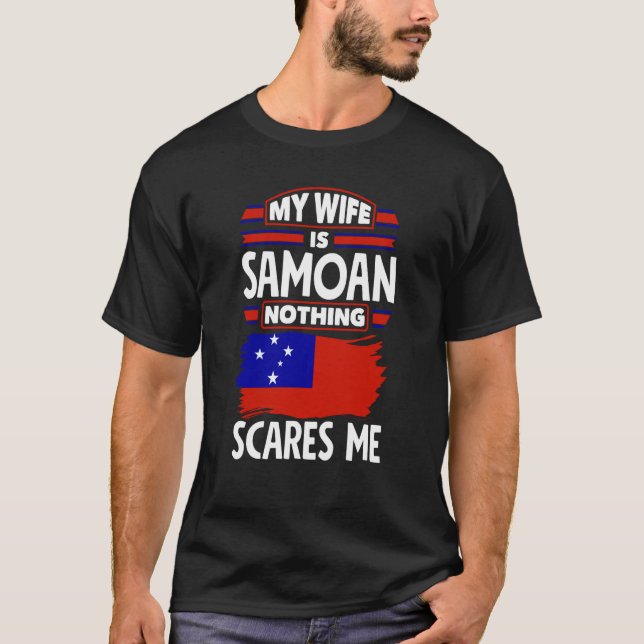 Camiseta Samoa Samoan Samoa Flag My Wife Is Samoan (Anverso)