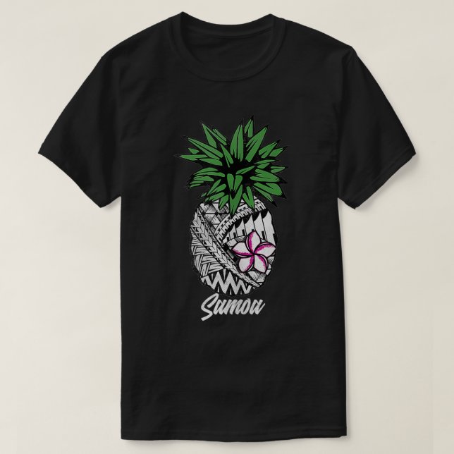 Camiseta Samoa tribal de piña 1854 (Diseño del anverso)