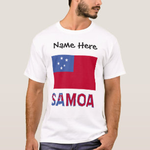 Camiseta Samoa y la bandera de Samoa personalizada