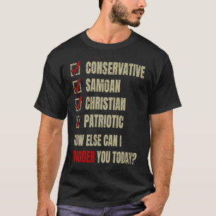 Camiseta Samoano Cristiano Patriótico Conservador