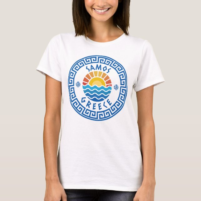 Camiseta Samos, Grecia - Sunshine and Sea Women's (Anverso)