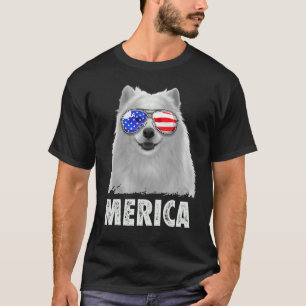 Camiseta Samoyed 4 De Julio Merica Hombres Bandera Estadoun