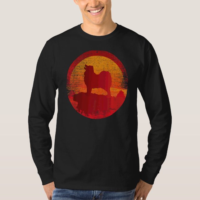 Camiseta Samoyed Bjelkier Dog Retro Sunset (Anverso)