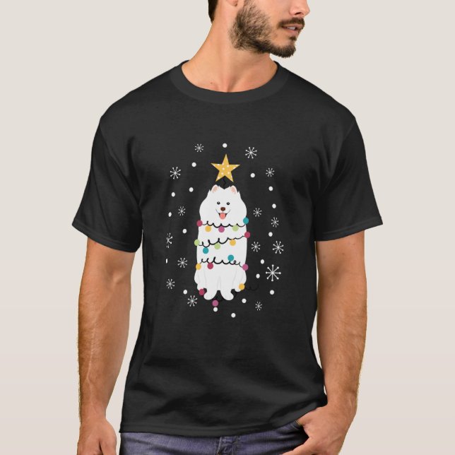 Camiseta Samoyed Christmas Tree Classic (Anverso)