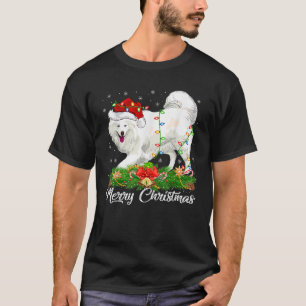Camiseta Samoyed Dog Lover coincidiendo con Santa Hat Samoy
