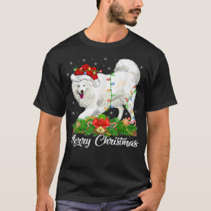 Camiseta Samoyed Dog Lover coincidiendo con Santa Hat Samoy