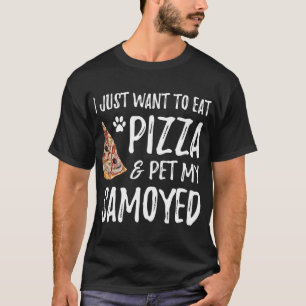 Camiseta Samoyed Dog Lover Pizza Gracioso Perro Regalo De M