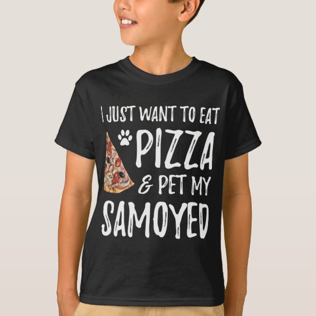 Camiseta Samoyed Dog Lover Pizza Gracioso Perro Regalo De M (Anverso)