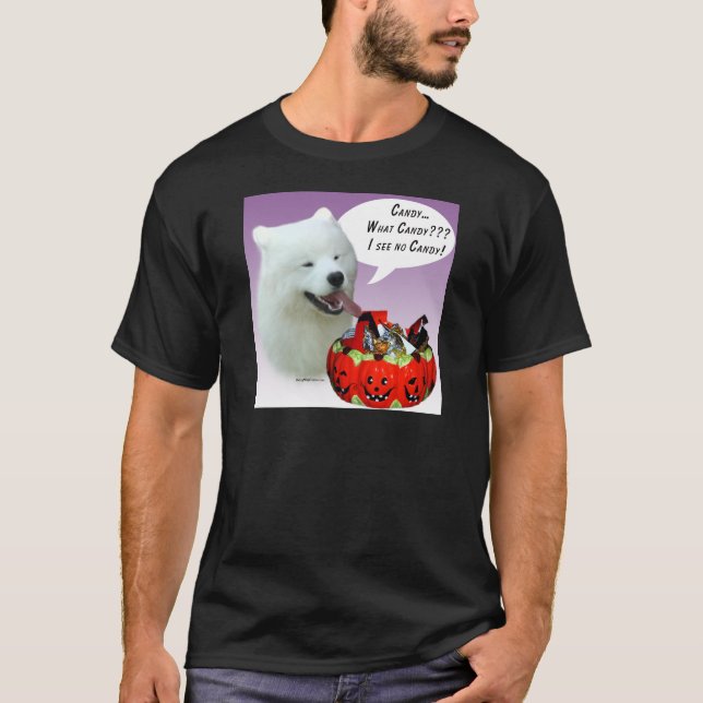 Camiseta Samoyed Halloween Candy (Anverso)
