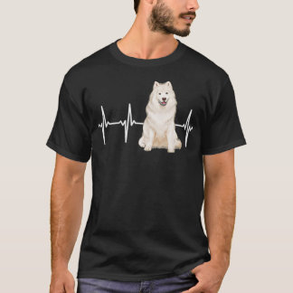Camiseta Samoyed Heartbeat Dog Lover