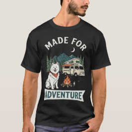 Camiseta Samoyed Hecho Para Aventura Perro Campamento