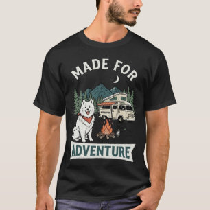 Camiseta Samoyed Hecho Para Aventura Perro Campamento
