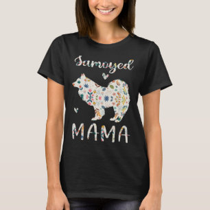 Camiseta Samoyed Mama Floral Dog Mom Love