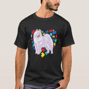 Camiseta Samoyed mascota Mes de concienciación sobre el aut