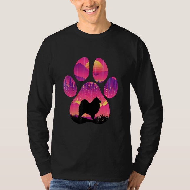 Camiseta Samoyed Paw Mom Dad Dog  Women Men (Anverso)