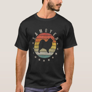Camiseta Samoyed Paw Vintage Retro Dad Mom Women Mascota