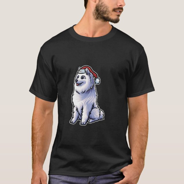 Camiseta Samoyed Santa Claus Gorra Merry Christmas Dog X Ma (Anverso)