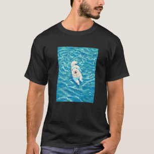 Camiseta Samoyedo Divertido En Agua De Piscina Nada Perro L