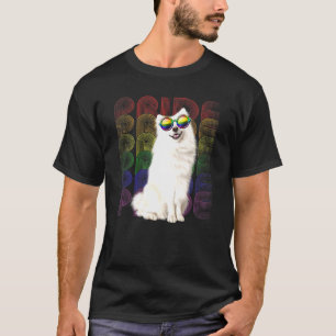 Camiseta Samoyen Bandera LGBT-Q Orgullo gay Perro lesbiano