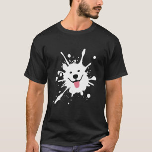 Camiseta Samoyter Splatter Happy Puppy Dog Face