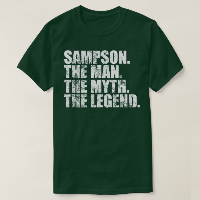 Camiseta SampsonSampson Nombre de la familia Sampson Apelli (Diseño del anverso)