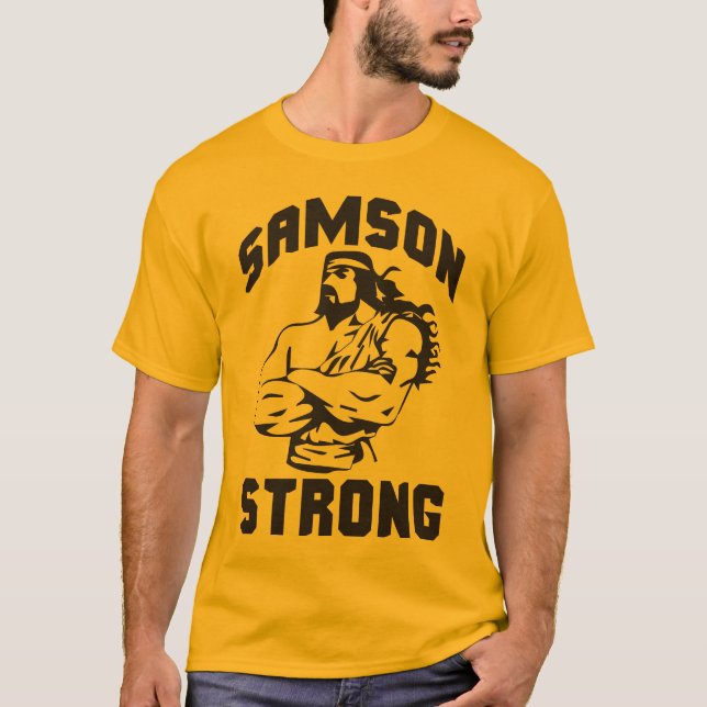 Camiseta Samson Strong - Construcción de cuerpos (Anverso)