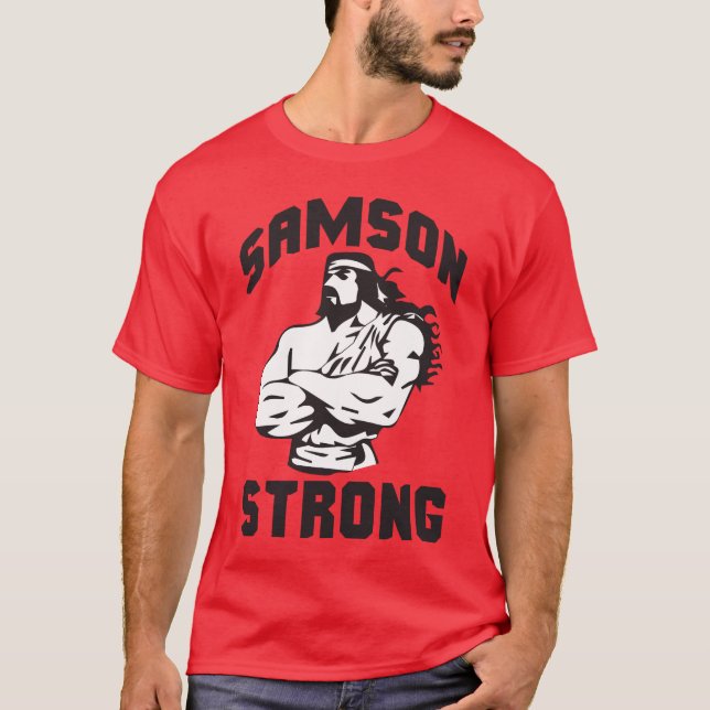 Camiseta Samson Strong - Construcción de cuerpos (Anverso)