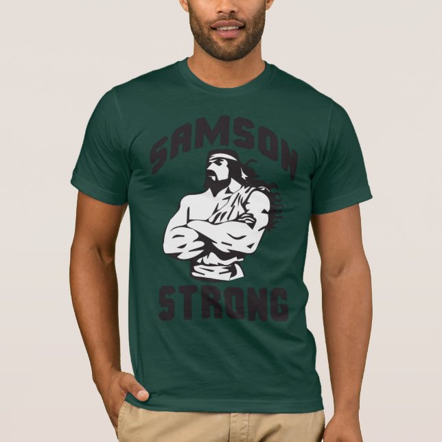 Camiseta Samson Strong - Construcción de cuerpos (Anverso)