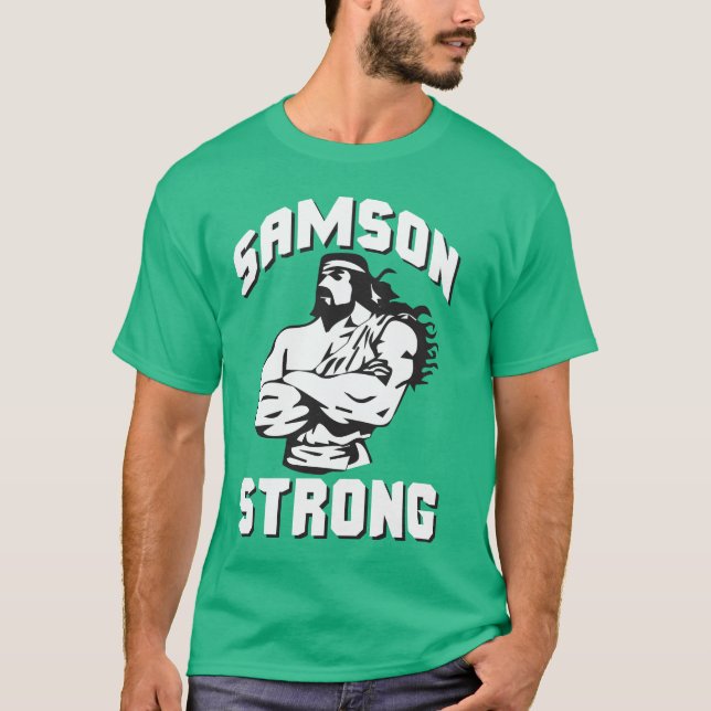 Camiseta Samson Strong - Construcción de cuerpos (Anverso)