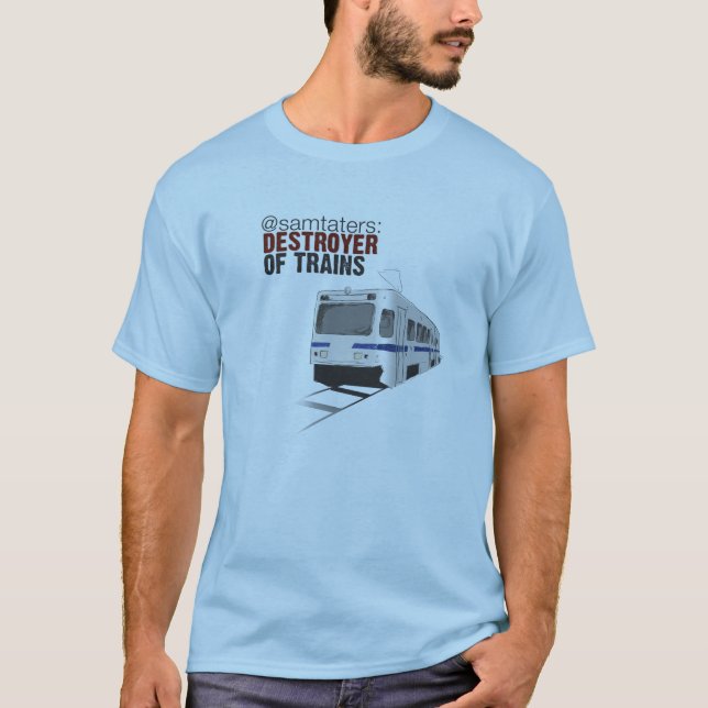 Camiseta @samtaters: destructor de trenes (Anverso)