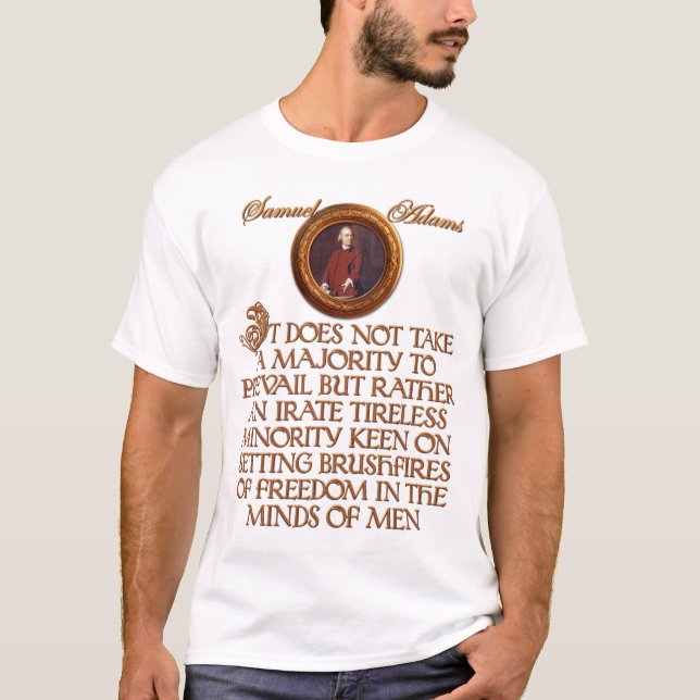 Camiseta Samuel Adams y la fiesta del té de Boston (Anverso)