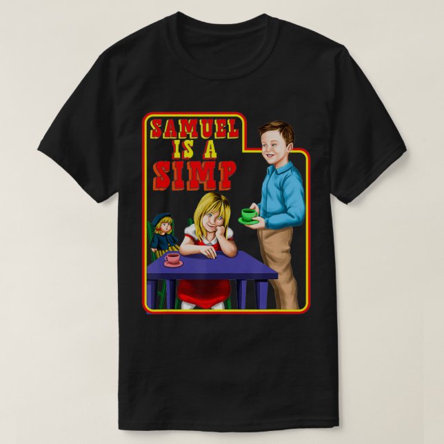 Camiseta Samuel Es Un Sarcasti Vintage Simp (Diseño del anverso)