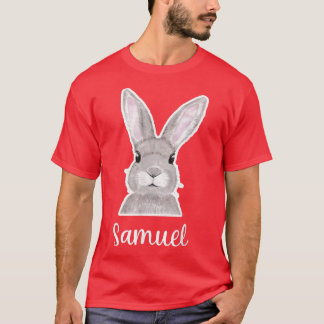 Camiseta Samuel Nombre Pascua Bunny Nombre personalizado Vi