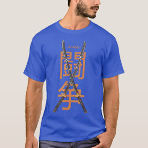 Camiseta Samura japonesa de espadas de Katana código de bus