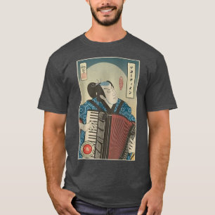Camiseta Samurai Accord Music Ukiyoe Samurai accordionis