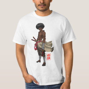 Camiseta Samurai Afro Negro Yasuke Sengoku Warrior Ronin An