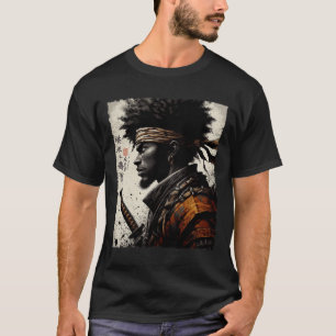 Camiseta Samurái Afroamericano Vintage Bushido Africano Gue