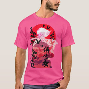 Camiseta Samurai Anime Chica Katana Sword Sunset Manga Aesí