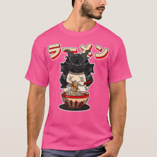 Camiseta Samurai Anime japonés Kawaii Personalizado gato co
