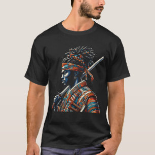 Camiseta Samurai Anime Personalizado afroamericano bushi ja