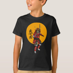 Camiseta Samurai atormentado retro con Katana
