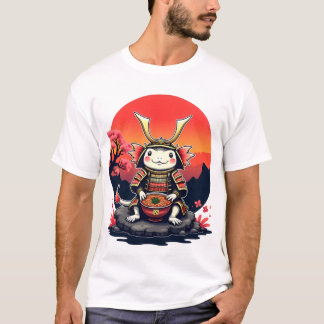 Camiseta Samurai Axolotl con Ramen Bowl