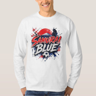 Camiseta Samurai Azul - Cultura del Fútbol Japonés 