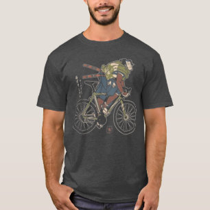Camiseta Samurai Bicicleta Race Sport Ukiyoe Samurai Ciclis
