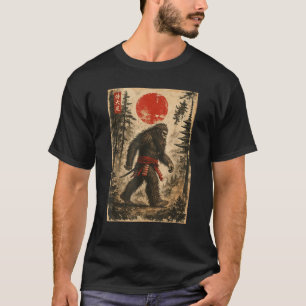 Camiseta Samurai Bigfoot Japonés Regalos de Arte Vintage Ho
