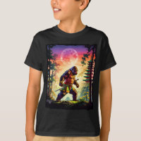Samurai Bigfoot japonés vintage Ukiyo-e sasquatch