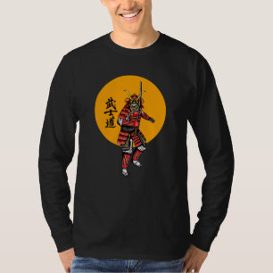 Camiseta Samurái Blindado Retro con Katana