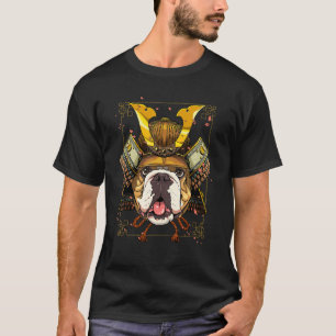 Camiseta Samurái Bulldog Americano Guerrero Japonés Bushido