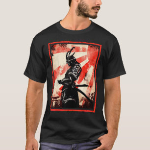 Camiseta Samurai Bushido japonés Ronin Rising Sun Katana S
